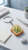 Artisan Avocado on Toast Keyring | Glossy Resin Foodie Accessory